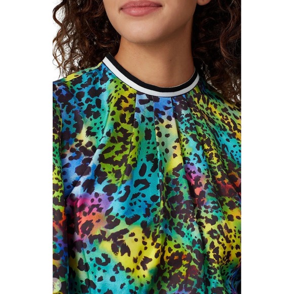 HUNTER BELL Multicolored Leopard Printed 100% Silk Leopard Casper Dress size 8 - Picture 3 of 12